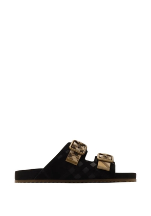 Burberry Check suede Urchin sandals - Black