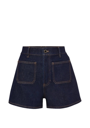 Veronica Beard Elijah button-fastening shorts - Blue
