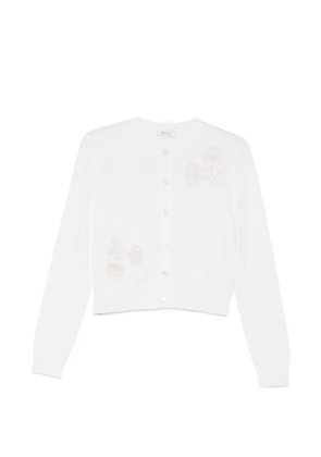 ERDEM appliqué cardigan - White