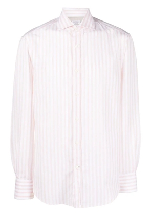 Brunello Cucinelli stripe-print long-sleeve shirt - Pink