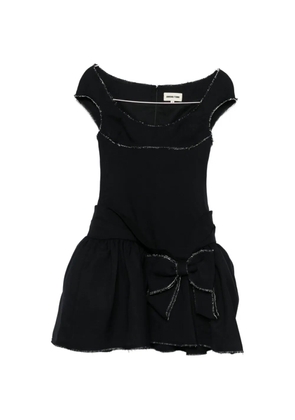SHUSHU/TONG deep u-neckline bow dress - Black
