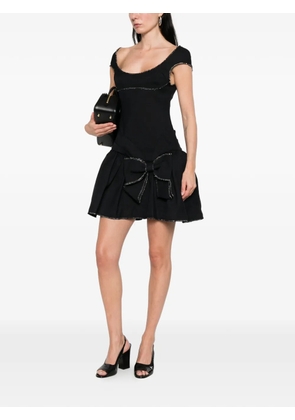 SHUSHU/TONG deep u-neckline bow dress - Black