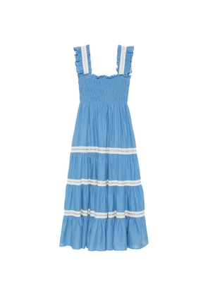 Rixo Aubrie cotton lace midi dress - Blue