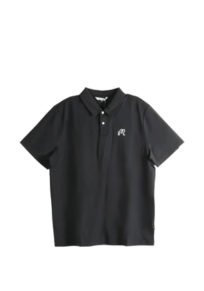 Malbon Golf button embroidered polo shirt - Black
