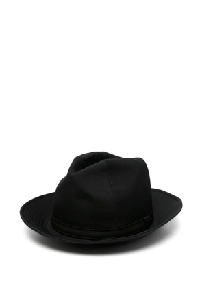 Yohji Yamamoto broad-brim fedora hat - Black