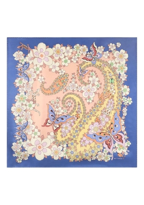 ETRO printed silk scarf - Blue