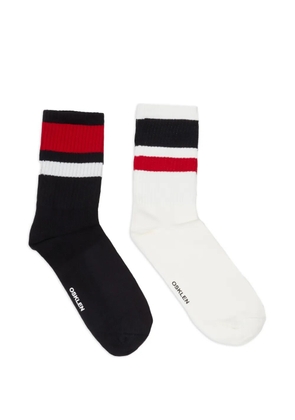 Osklen Riva striped socks (set of two) - Black