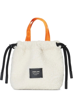 Osklen drawstring bucket bag - White