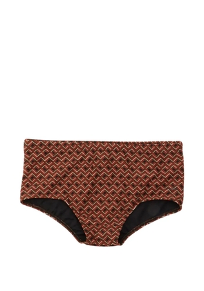 Osklen patterned swim briefs - Brown
