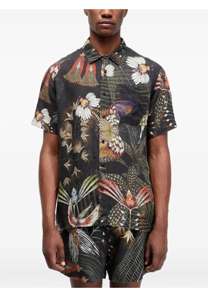 Osklen floral-print shirt - Black