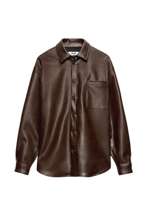 MSGM pocket shirt - Brown