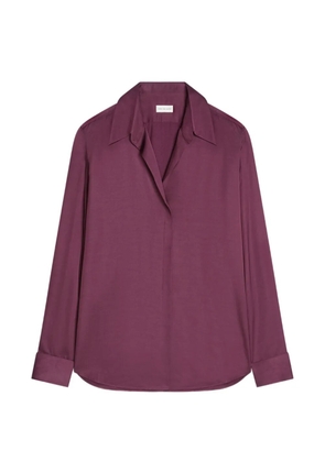 DRIES VAN NOTEN satin-finish shirt - Purple