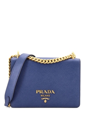 Prada Pre-Owned Chain Flap Bag Saffiano Leather Small crossbody bag - Blue