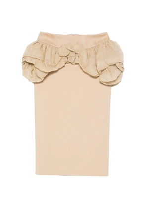 Max Mara Sbaccano ruffled midi skirt - Neutrals