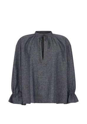 Kristina Ti denim-effect blouse - Blue