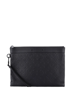 Louis Vuitton Pre-Owned Pochette To-Go Monogram Shadow Leather clutch bag - Black