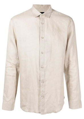 Armani Exchange long-sleeved linen shirt - Grey