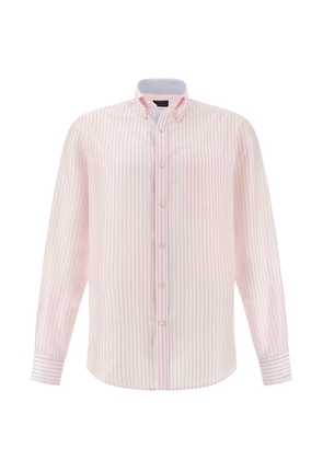 Paul & Shark striped-pattern cotton shirt - Pink