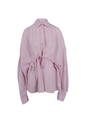 THELATEST drawstring striped shirt - Pink
