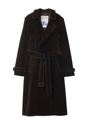 Burberry corduroy curlicue-pocket trench coat - Brown