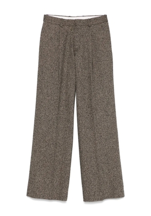 SANDRO pleat-detailed trousers - Brown