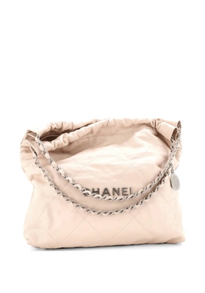 CHANEL Pre-Owned 22 Chain Quilted Calfskin Medium hobo bag - Neutrals