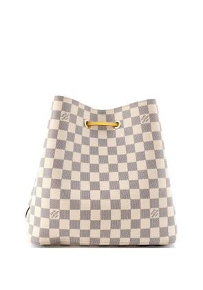 Louis Vuitton Pre-Owned NeoNoe Handbag Damier with Leather MM bucket bag - White