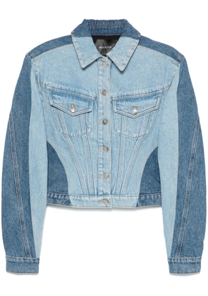 Mugler colour-block denim jacket - Blue