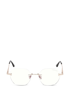TOM FORD Eyewear rimless geometric-frame glasses - White