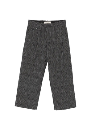Qasimi striped pleated trousers - Black
