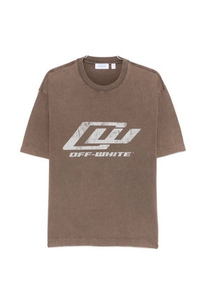 Off-White Racing graphic T-shirt - Brown
