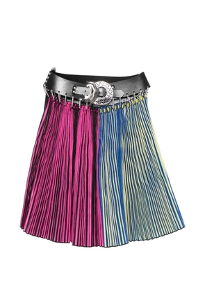 Chopova Lowena Block belt pleated midi skirt - Blue