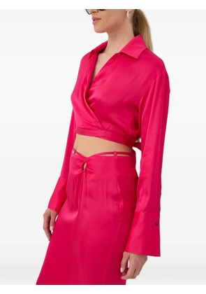 HERSKIND wrap tie-waist blouse - Pink