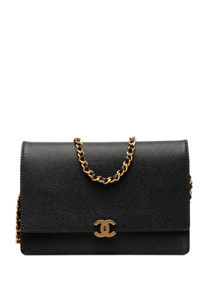 CHANEL Pre-Owned 1997-1999 CC Grained Calfskin Wallet on Chain crossbody bag - Black