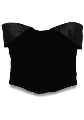 Mugler velvet corset top - Black