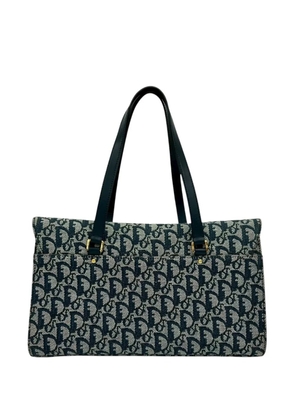 Christian Dior Pre-Owned 2000-2002 Diorissimo Trotter Canvas Saddle shoulder bag - Blue