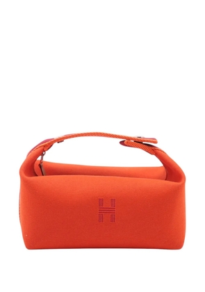 Hermès Pre-Owned 2020-2025 Small Toile Bride A Brac Case vanity bag - Orange