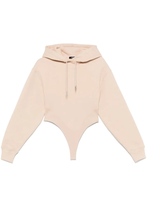 Mugler hooded bodysuit - Neutrals
