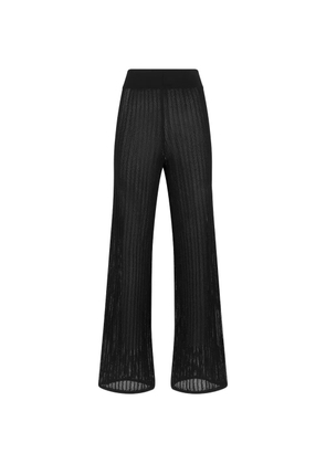 ALPHA STUDIO ribbed-knit trousers - Black