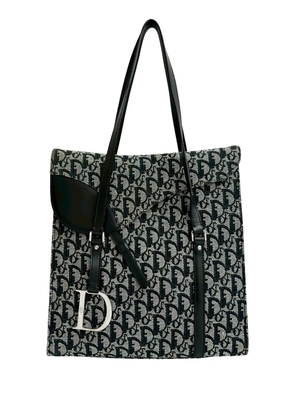 Christian Dior Pre-Owned 2000-2020 Diorissimo Trotter Canvas Saddle tote bag - Black
