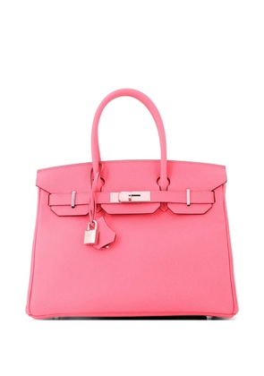 Hermès Pre-Owned Birkin Handbag Pink Epsom with Palladium Hardware 30 satchel