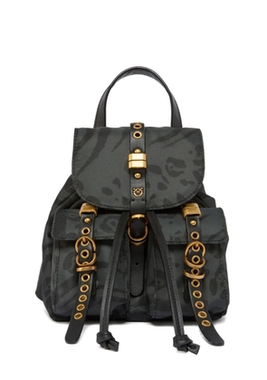 PINKO animal-print buckle backpack - Green