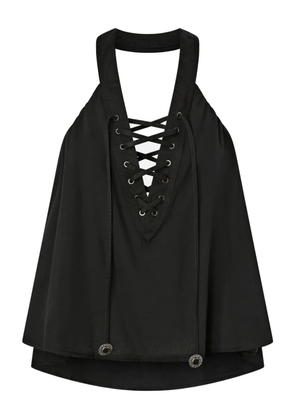 PINKO lace-up top - Black