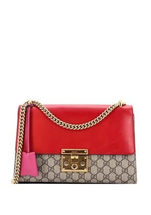 Gucci Pre-Owned Padlock GG Coated Canvas and Leather Medium shoulder bag - Brown