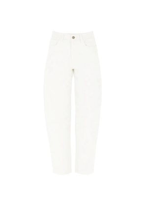 I BLUES high-rise barrel-leg trousers - White