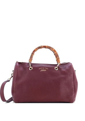 Gucci Pre-Owned Bamboo Shopper Boston Bag Leather Medium satchel - Purple