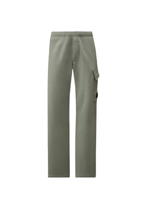 C.P. Company diagonal-raised fleece cargo-pocket cotton track pants - Blue