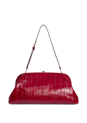 Alberta Ferretti vertical-stripe clutch bag - Red