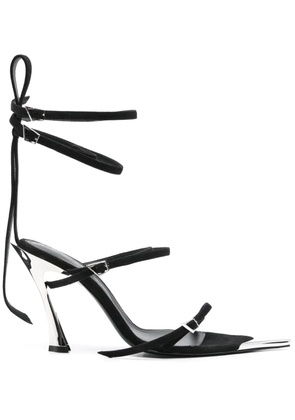 Mugler 95mm Fang suede sandals - Black