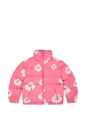 Denim Tears Wreath puffer jacket - Pink